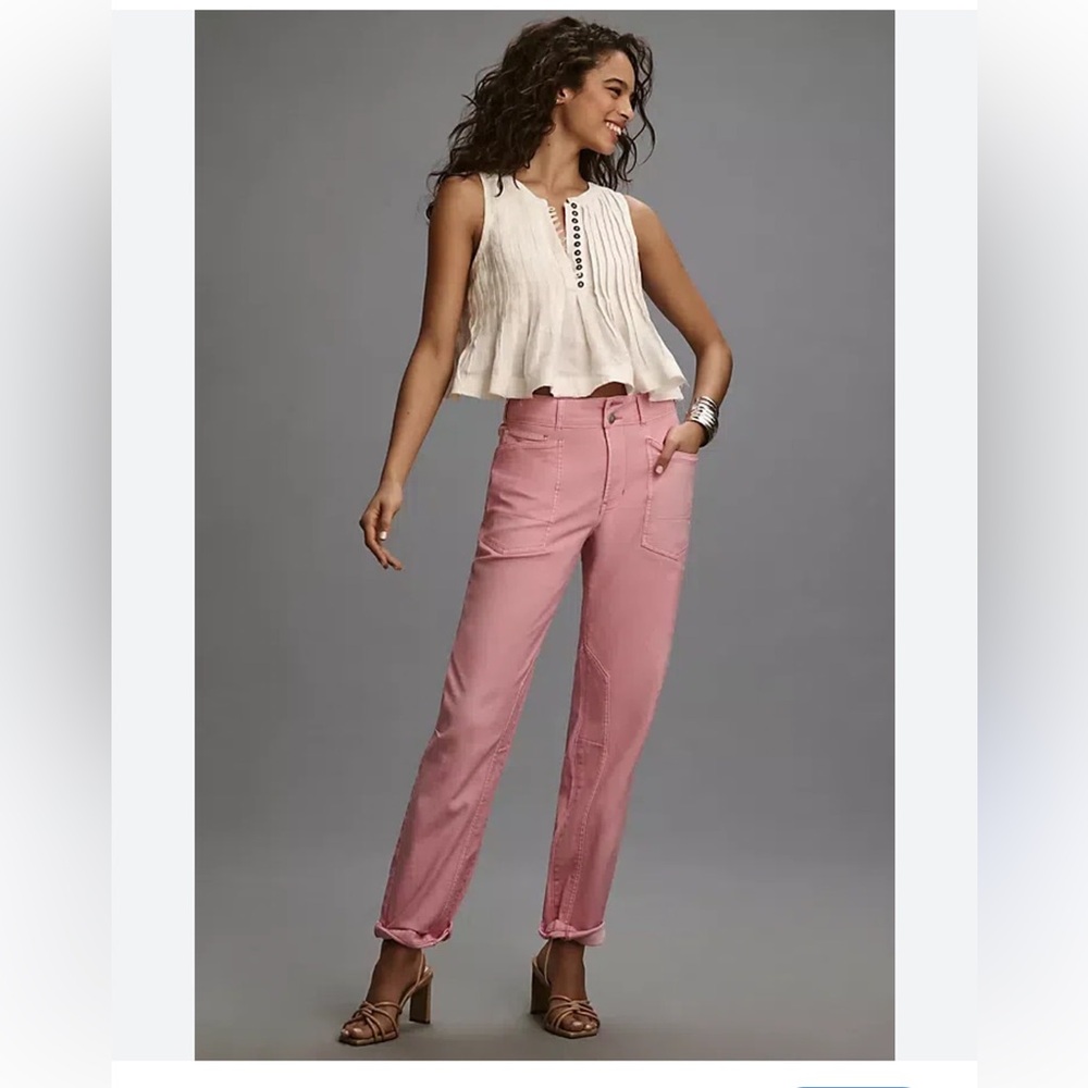 Anthropologie Pilcro The Wanderer Mid-Rise Relaxed-leg Pants, NWOT, 25
